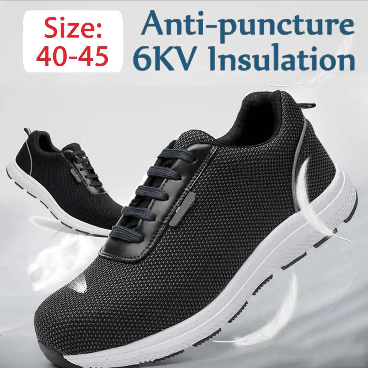 Для мужчин легкий сталь носком кепки светоотражающие Рабочая обувь 6KV изоляции анти прокол дышащий строительные защитные сапоги