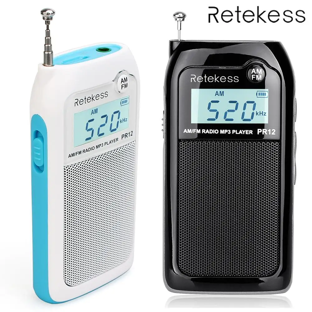 PR12 мини карманное радио FM AM цифровой тюнинг аудио приемник 9K 10K MP3 музыкальный