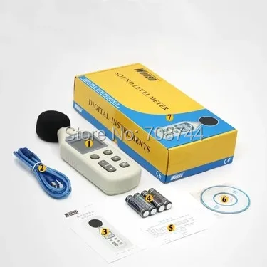 WS1361C 30-130dB ЖК цифровой измеритель шума Измеритель шума измерительный прибор децибел мониторинг логгер-тестер с 512 М sd-картой