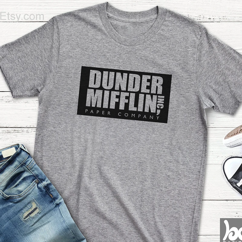 

The Office T Shirt Women Dunder Mifflin Inc Paper Company Wernham Hogg TV Show Michael Scott Space TShirt Cotton Causal Tops