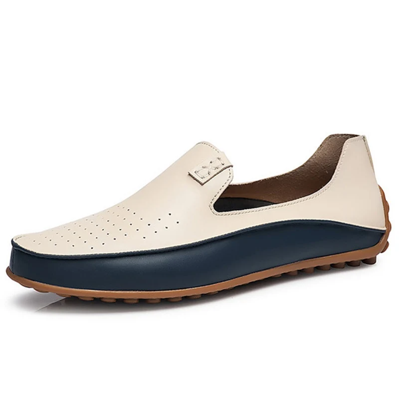 

Fashion Men's Shoes Breathable Summer Casual Shoes Men Comfortable Soft Leather Loafers For Man Light Driving Summer Shoes