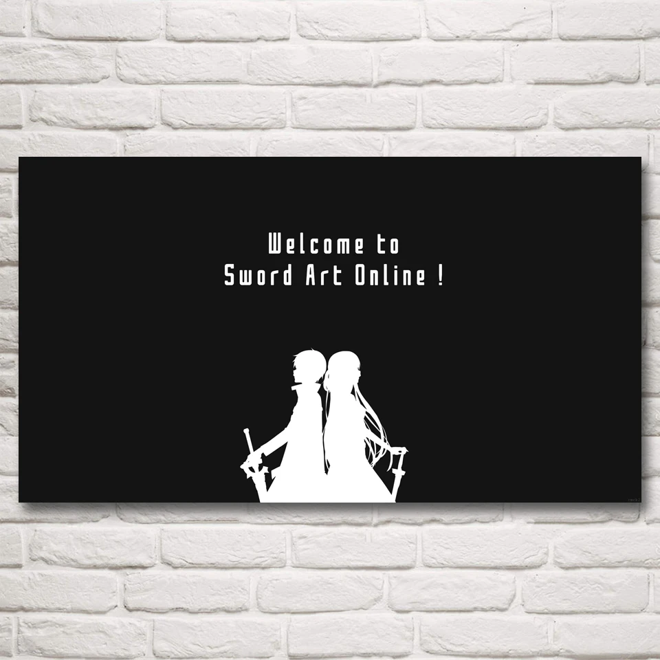 

1 Panel Sword Art Online Anime Ideo Games Kirigaya Kazuto Art Silk Poster Prints Home Decor Painting Artworks Modern Poster