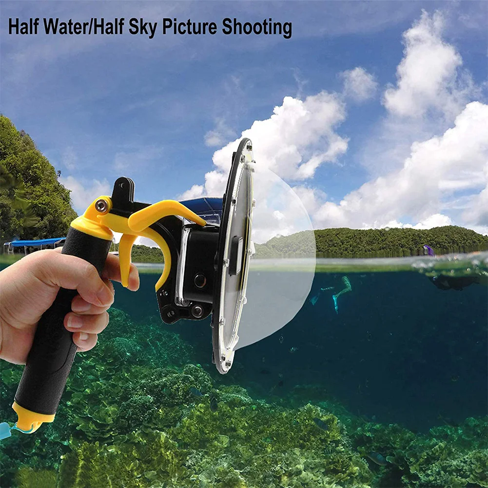 

Trigger PC Waterproof Housing Durable Snorkeling Floating Underwater Lens Cover Dome Port Diving Kits For GoPro Hero 7/6/5