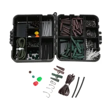 139/142/143PCS Карп рыболовные снасти зажимы для коробки крючки Вертлюги иглы для приманок терминала вышки Карп рыболовные снасти приманки для рыбалки