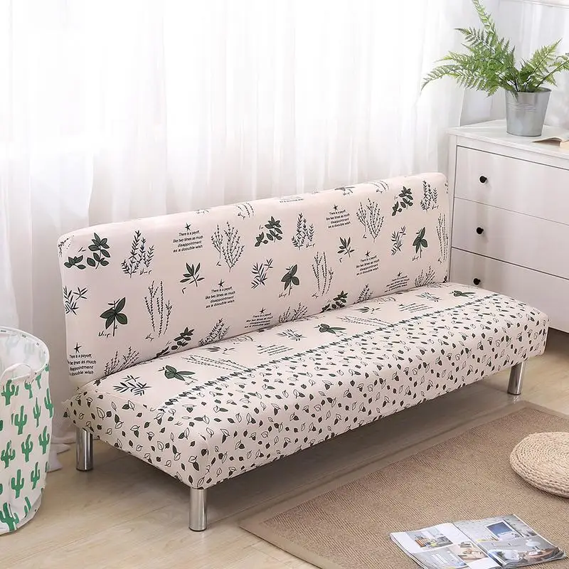 

All-inclusive Folding Stretch Sofa Bed Cover Couch Protector Slipcover Without Armrests Elastic Seat Protector For Living Room