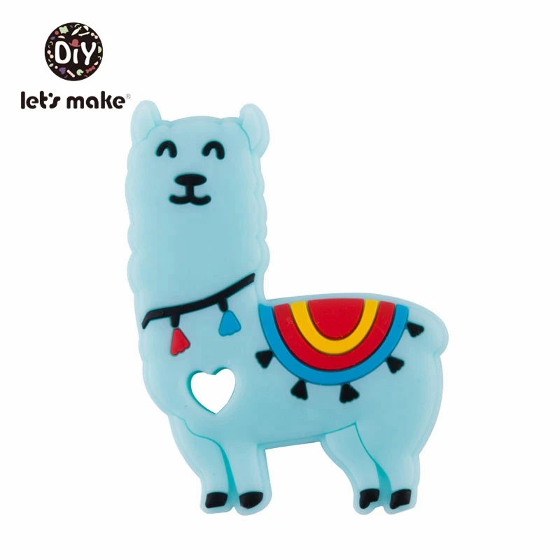 

Let's make Silicone Teether Alpacas 1pc/set Silicone Pendant Baby Silicone Teethers Toy BPA Free Baby Silicone Teether Animals