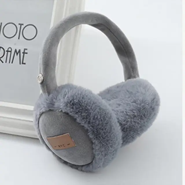 Winter Warm Wireless Headphone Bluetooth Earmuffs Wireless Plush Durable Soft Foldable Cycling