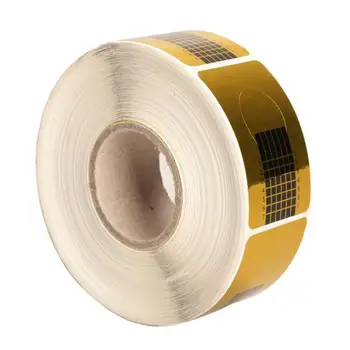 

500 Pcs Gold Nail Guide Sticker Tape Nail Art Sculpting Extension Nails Forms Guide Acrylic UV Gel Stickers Adhesive Tips
