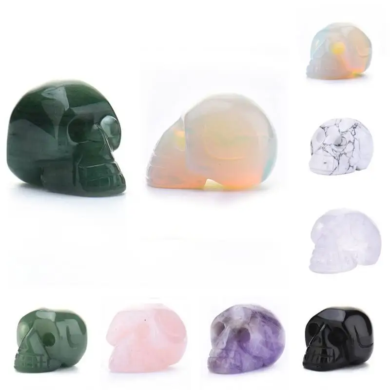 

Skeleton Ornament Carving Crafts Stress Reliving Healing Gemstone Creative Home Decoration Desk Ornaments Figurines Miniatures