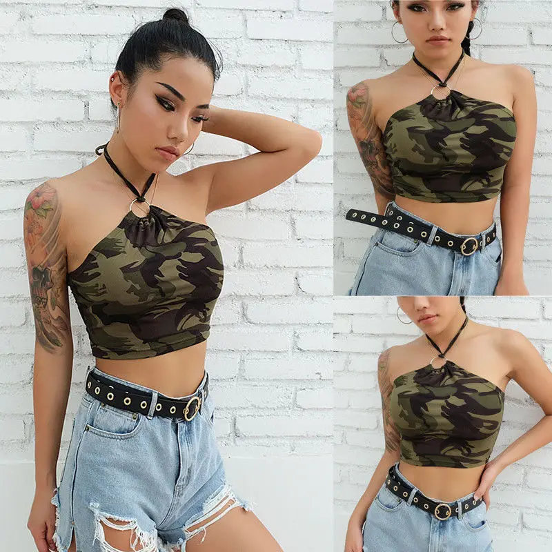 camo halter top