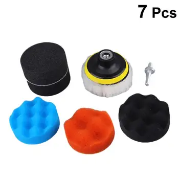 

7pcs Car Polish Wax Sponge Buffing Polishing Waxing Sponge Pad Kit Global Waffle Foam Pads For Sanding Sealing Glaze Auto Cars
