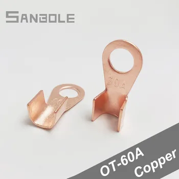 

Splice Terminal OT-60A Circular Wire Naked Battery Cable Dia Copper Electrical Connector Open Lugs 60A (100PCS)