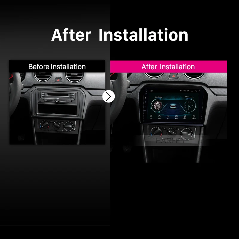 Cheap Harfey 9" HD touchscreen Android 8.1 GPS Navi car multimedia player for 2012-2015 VW Volkswagen Jetta DVR Steering Wheel Control 5