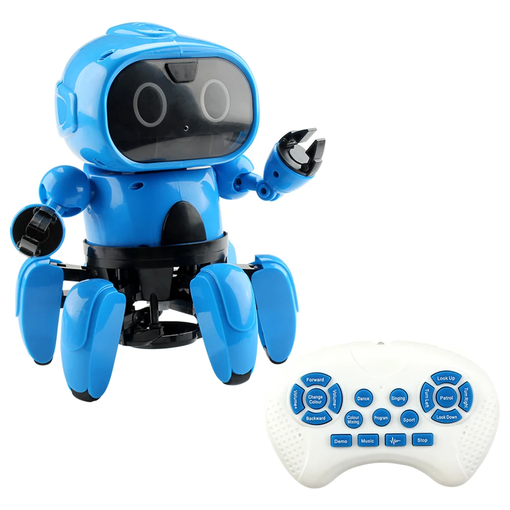 

MoFun 991 Intelligent Programming 6-Way Remote Control Robot Finish Version Voice Control RC Robots Music Dancing Toys for Kids
