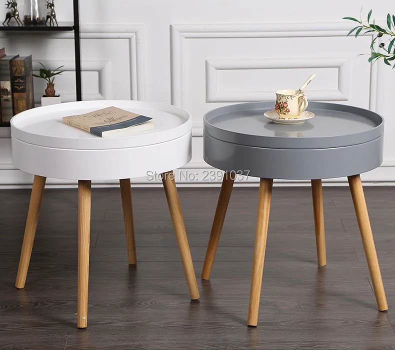 Nordic coffee table round Storage sofa table coffee round table, round furniture, for tatatami tea house coffee shop