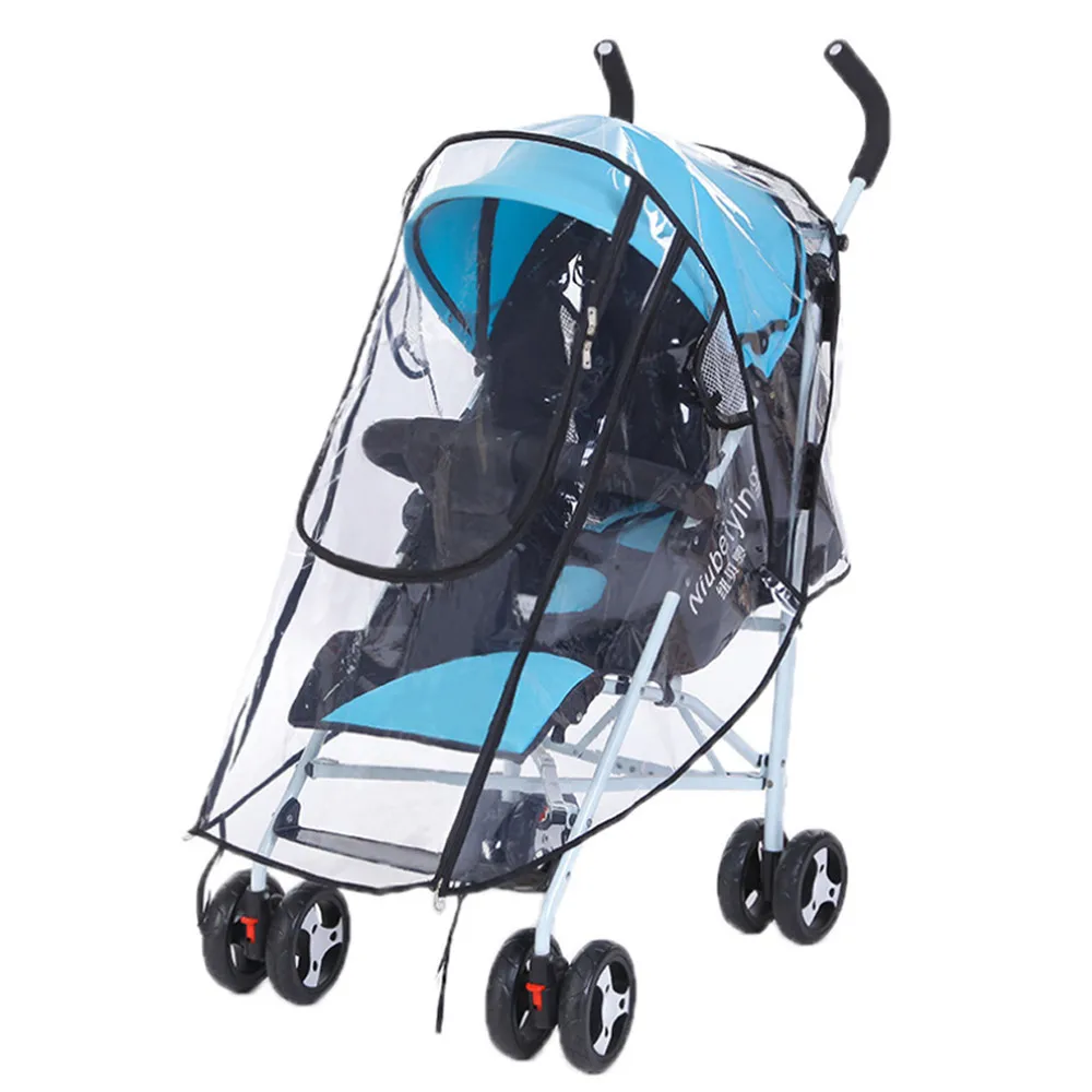 

Stroller Accessories Waterproof Rain Cover For Babyzen YOY Transparent Wind Dust Shield Zipper Open Baby Strollers Pushchairs