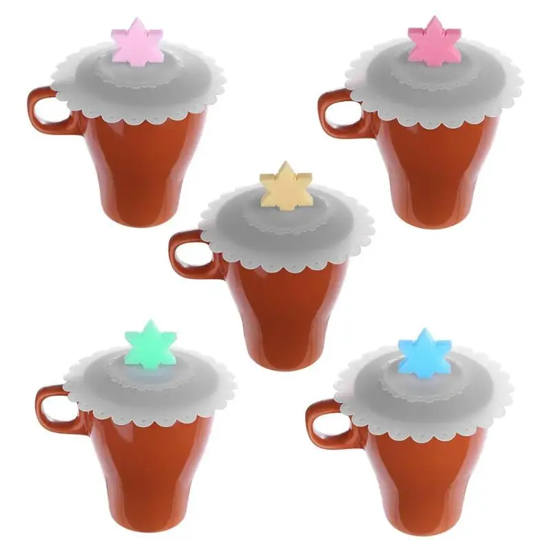 

Silicone Cup Lid Reusable Anti-dust Leakproof Insulation Cup Cover Silicone Cup Cover Coffee Suction Seal Lid Cap
