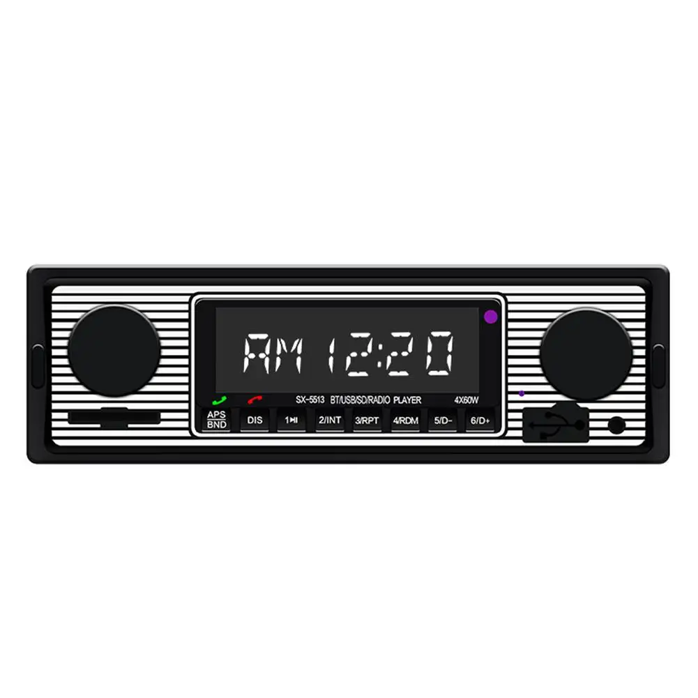 Bluetooth Vintage Car Radio Mp3 Player Stereo Usb Aux Classic Car