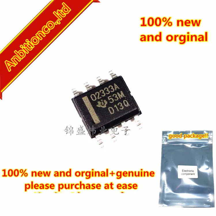 

5pcs 100% new and orginal OPA2333AIDR O2333A SOP8 1.8V, microPOWER CMOS OPERATIONAL AMPLIFIERS Zero-Drift Series in stock