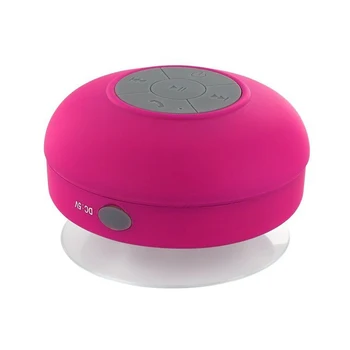 

Bluetooth 3.0 sucker speaker jukebox Waterproof 10M ABS Rosa