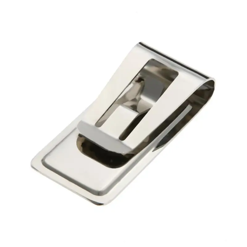 

New Money Clip Metal Stainless Steel Men Money Clip Wallet Card Folder Holder Hollow Design Card ID Case Wallets for Men Brands