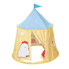 Kids Portable Hang Flag Teepee Tent for Children Indoor Outdoor Play Tent House Game Cartoon Chicken Baby Play Tents Birthday Gi