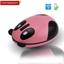 Беспроводная детская мышь 2,4 ГГц перезаряжаемая мышь в форме панды мультяшная оптическая компьютерная мышь Мини Милая маузы для ПК ноутбука ребенка