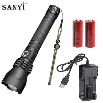 

LED Flashlight 3 Lighting Modes Torch Zoom Focus Tactical Flashlights for Night Riding Camping Fishing Hunting Indoors Use 28650