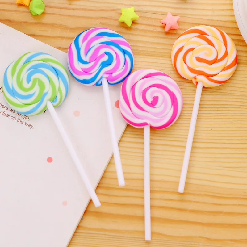 1Piece Kawaii Lollipop Erasers Creative Items Lovely Cartoon Cute