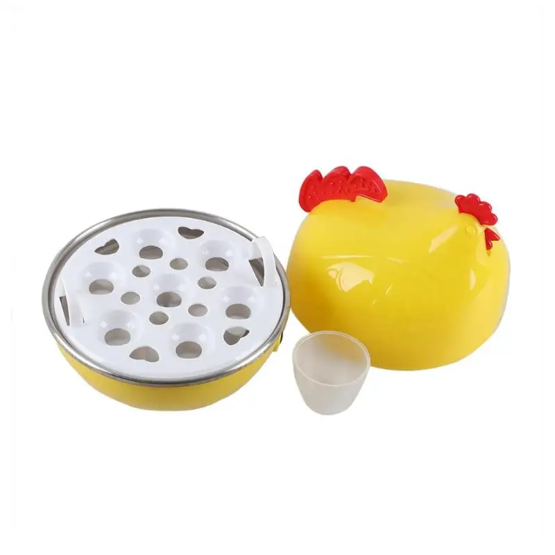 Бытовая мини Милая куриная форма электрическая яичная плита котел Пароварка ЕС вилка желтый для детей здоровье завтраки вкусные