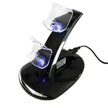 Dual USB Blue Ray ручка Зарядное устройство для sony PS4 тонкий геймпад ручка двойной Зарядное устройство с светодио дный Свет Mini 5 P зарядки линии