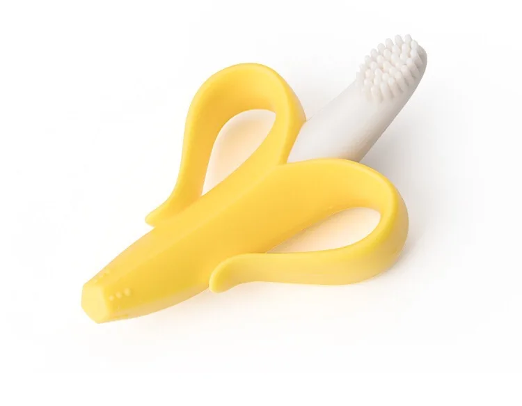 Детская учебная зубная щетка Banan набор для ухода за ребенком Мягкая силиконовая