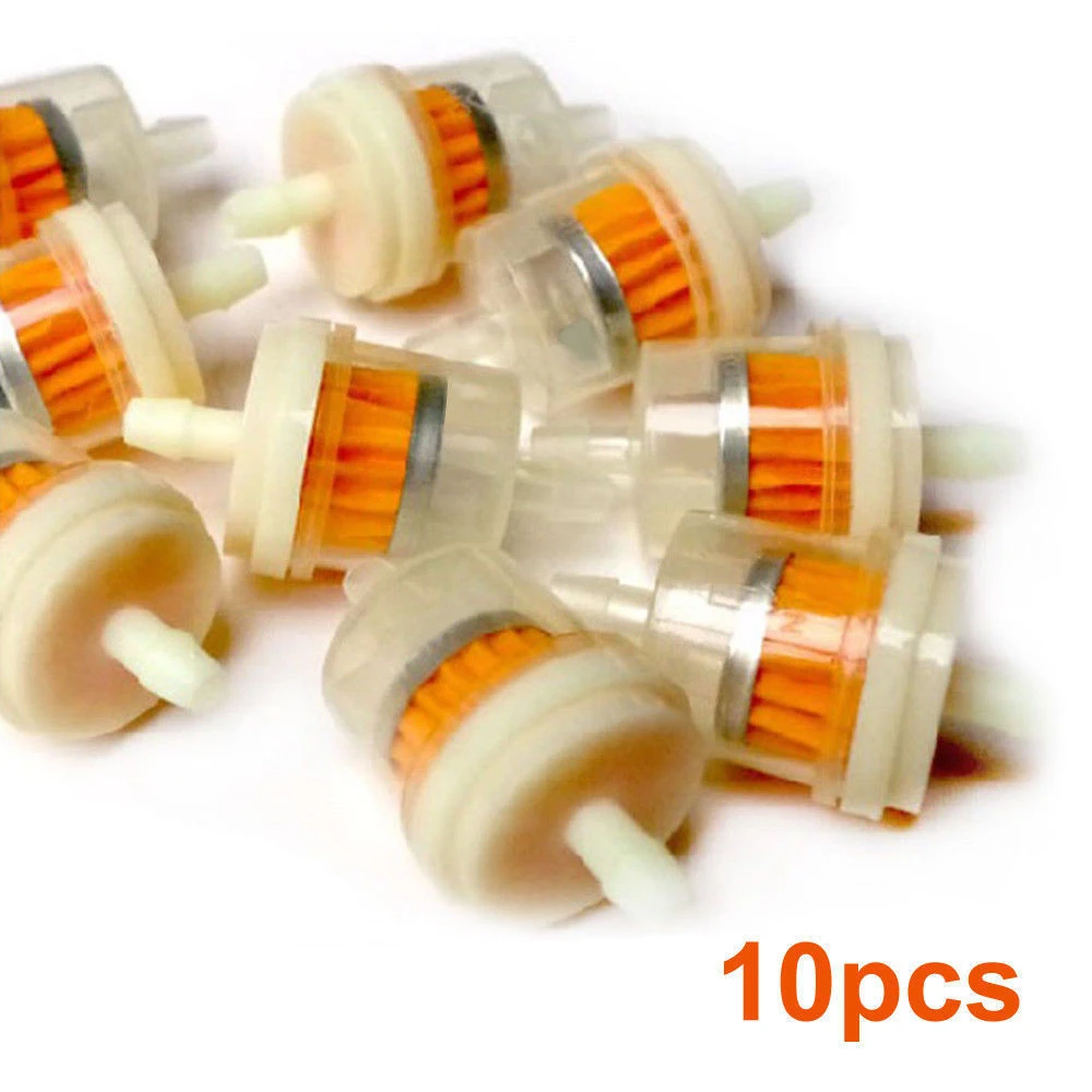 

New 10pcs Universal Inline Gas/Fuel Filter 6MM-7MM Lawn Mower Small Engine Motorcycle Gas Fuel Filter High Reliability