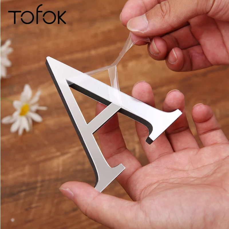 Tofok Acrylic 28 English Letters Wall Stickers Model DIY Home Decor Decal Home Furniture Sticker Living Room DIY Adhesive Mural Tofok Acrylic 28 English Letters Wall Stickers Model DIY Home Decor Decal Home Furniture Sticker Living Room DIY Adhesive Mural