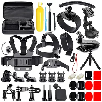 

50 in 1 Action Camera Accessories Kit for GoPro Hero 2018 GoPro Hero6 5 4 3 Carrying Case/Chest Strap/Octopus Tripod