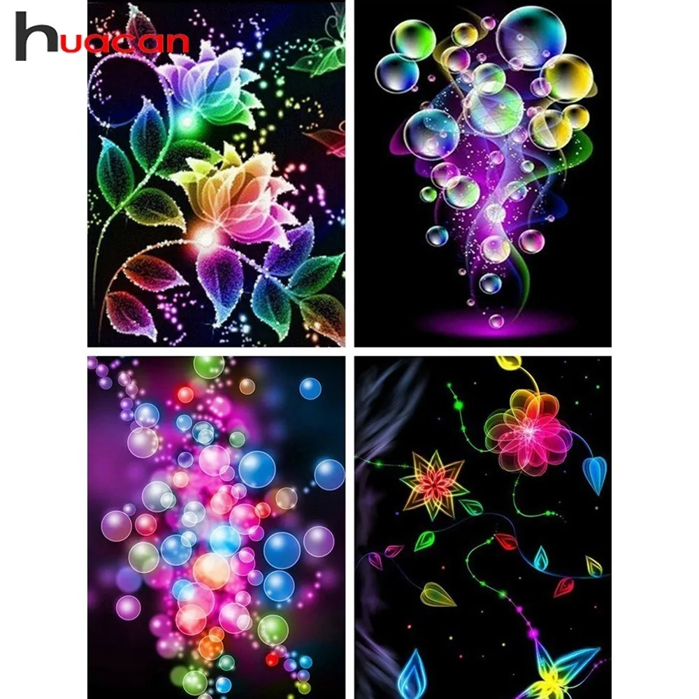 

Huacan DIY Diamond Painting Full Square Flowers Diamond Embroidery Sale Cross Stitch Abstract Cartoon Rhinestone Diamond Mosaic