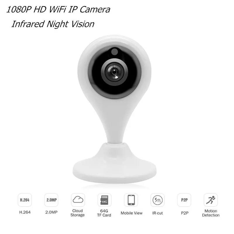 XY-R9420 1080P hd Wi Fi обнаружения движения сигнализации инфракрасный ночное видение беспроводной IP камера поддерживает для Android, iOS системы