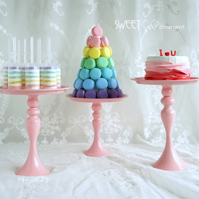 

Pink cake stand Cupcake holder tools accessory for wedding party pink Bakeware tools table decoration