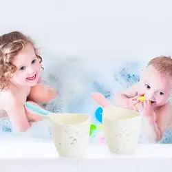 Сгущает ванна для младенцев поварешка ребенок мыть волосы шампунь стакан дети шампунь для ванной душ аксессуары для детей