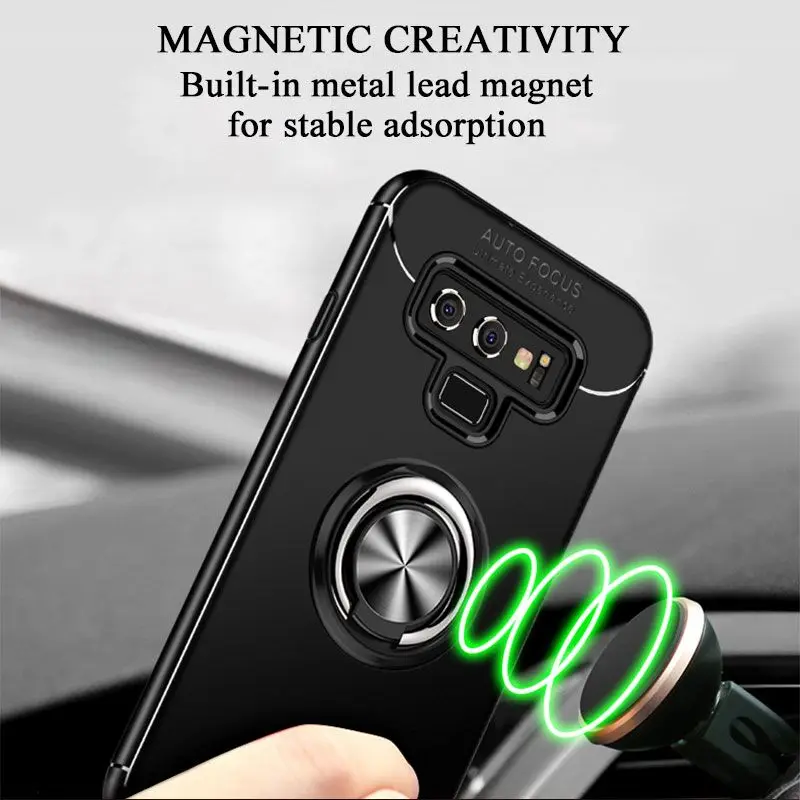 Магнитный автомобильный чехол с кольцом на палец для samsung Galaxy S9 S8 Plus Note 8, чехол для aa50, A30, A20, A40, A10, ТПУ, противоударный чехол