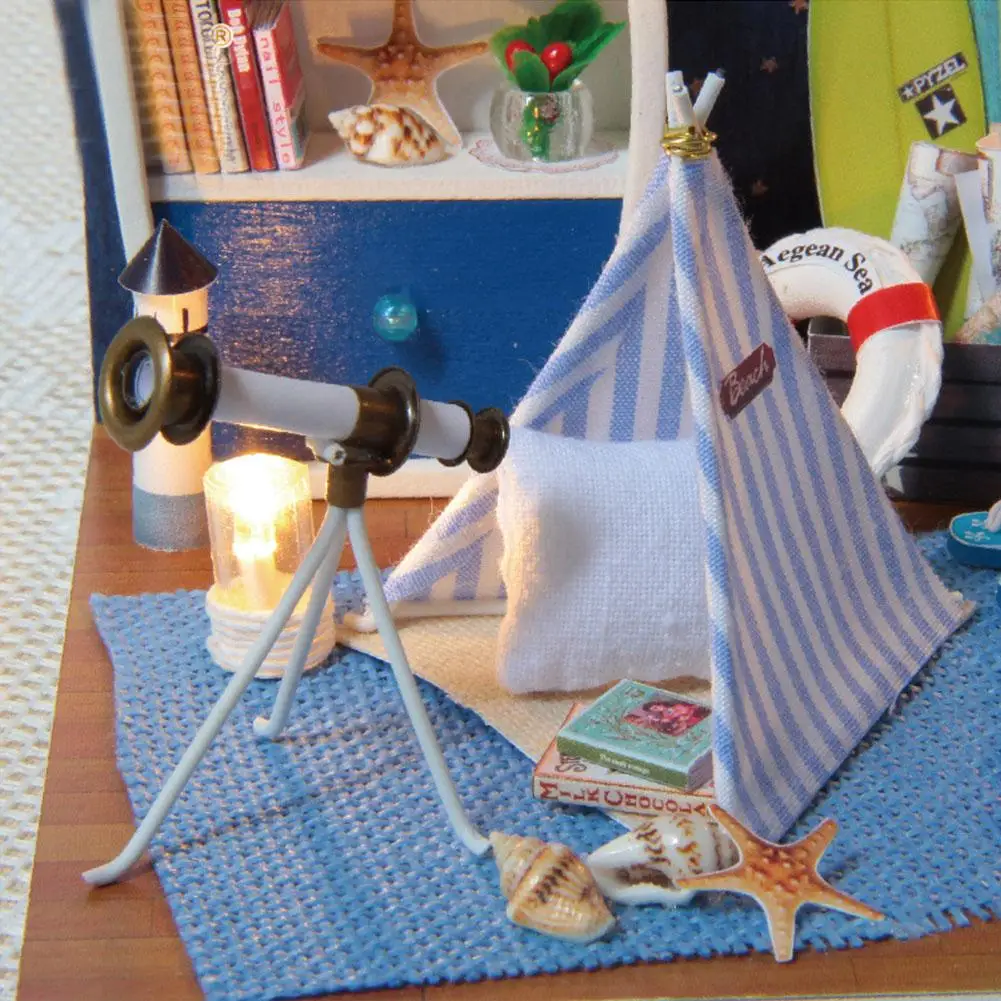 3D миниатюрный кукольный домик С Пылезащитным покрытием кукольный дом мебель комплект DIY для взрослых детей подарок кукольный домик красивые украшения детской комнаты
