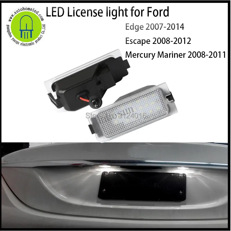 

2PCS x dahosun LED License Lamp for Edge 2007-2014 Escape 2008-2012 Mercury Mariner 2008-2011