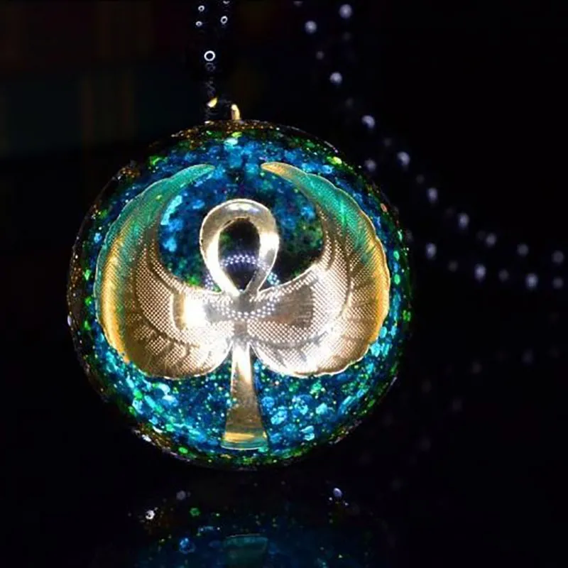 Аура рейки Orgonite энергетическая подвеска натуральный кристалл кулон ожерелье загадочная Смола чакра камень рост бизнес амулет C0096