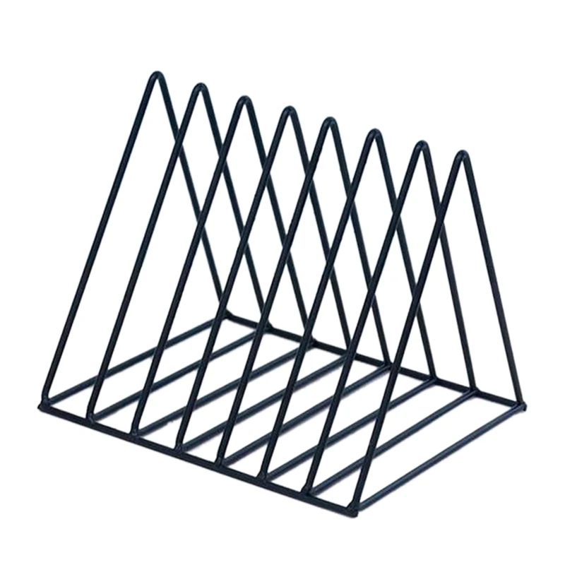 

Iron Triple-cornered Bookshelf Desktop Newspaper Rack Home Office Desktop File Book Storage Rack