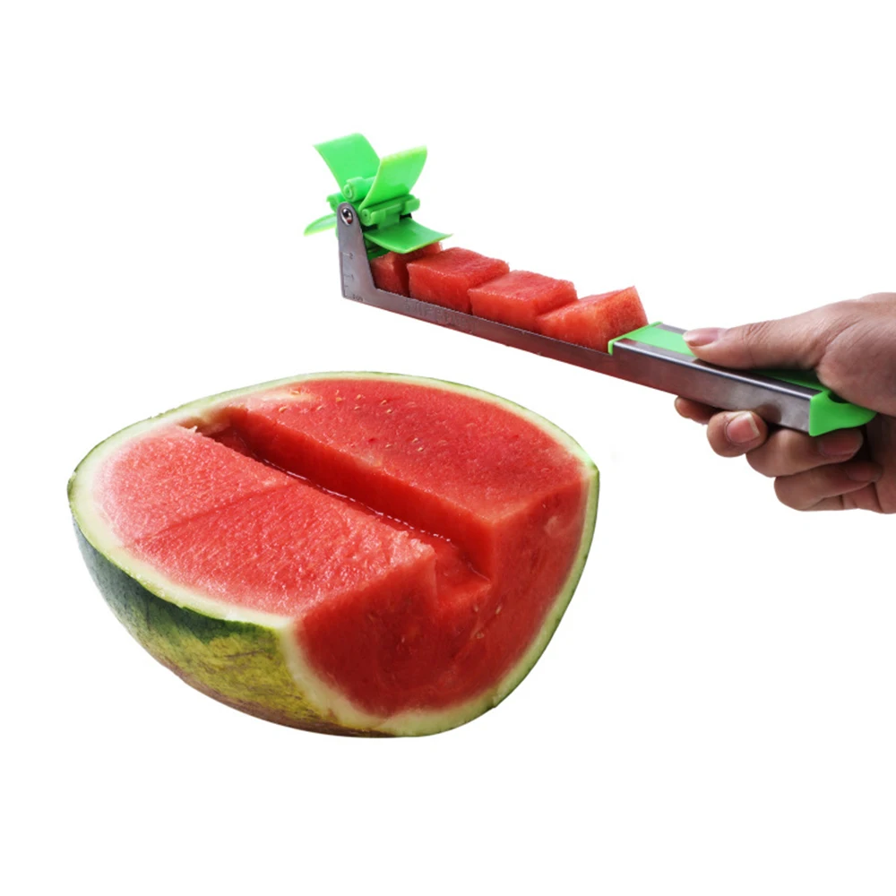 

Kitchen Tools Cut Fruit Tool Portable Watermelon Slicer Cutter Tongs Stainless Steel Fruit Melon Cutter New Stainless Steel