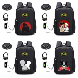 Аниме DEVILMAN crybaby usb зарядка Противоугонный рюкзак мужской рюкзак для ноутбука подростковый мужской Mochila путешествия рюкзак 20 стиль