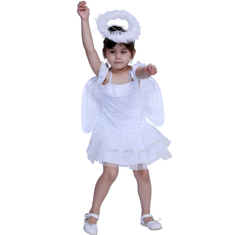 

Cute Angel Costume For Girl Toddler Halloween Kids Cosplay Dress