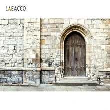 Laeacco Old Brick House Arch Door Backdrop Photography Backgrounds Customized Photographic Backdrops For Photo Studio