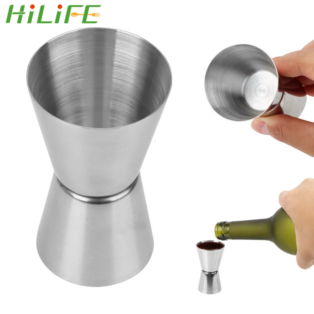 Короткая мерная чашка для напитков HILIFE 25/50 мл шейкер коктейлей из нержавеющей
