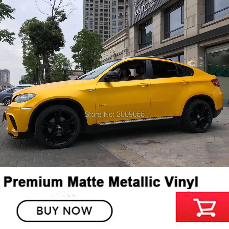 

ornet yellow Matte Metallic pearl metal yellow Wrapping filmHigh grade polymeric calendared vinyl film with air release channels